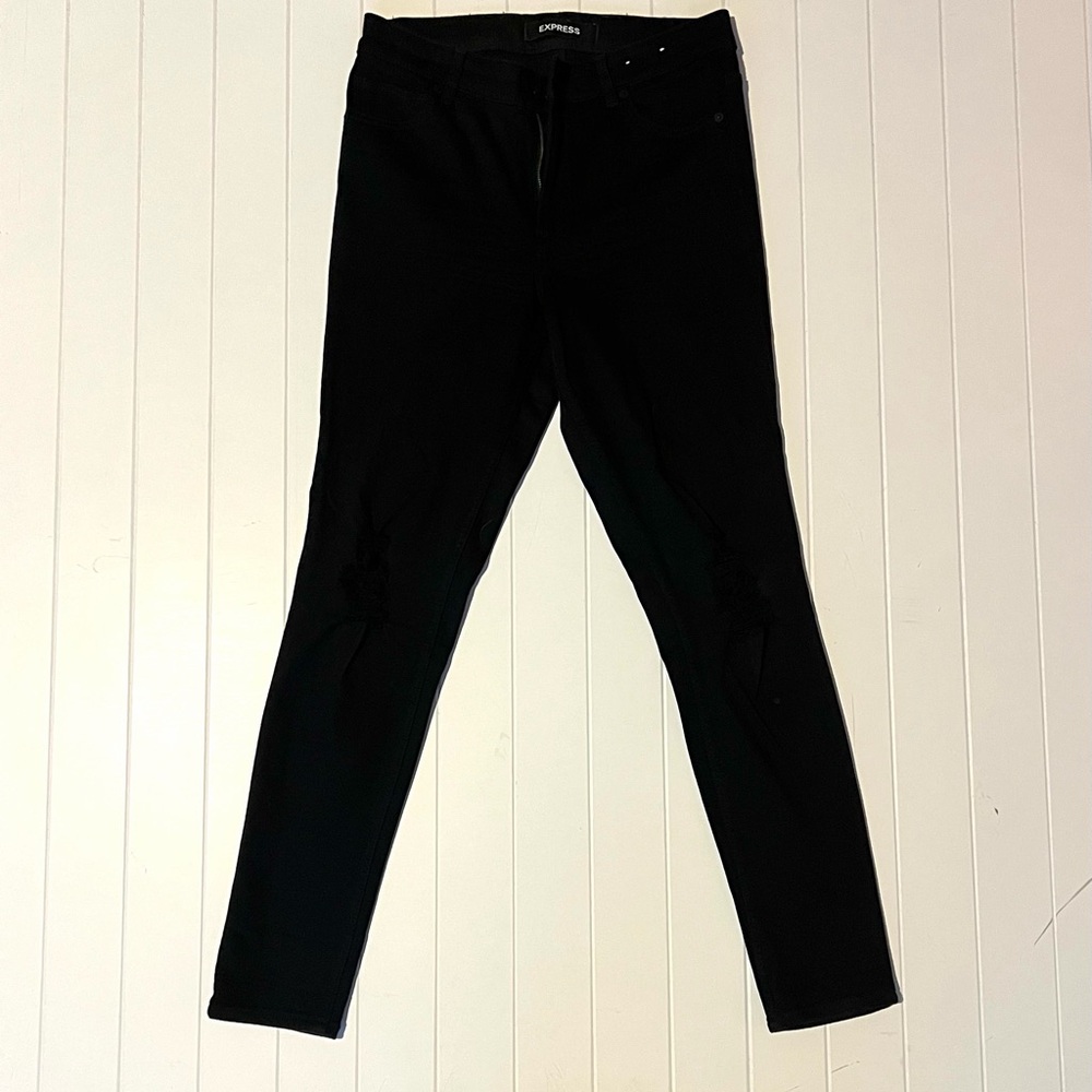 Express Women's Jet Black Skinny Jeans